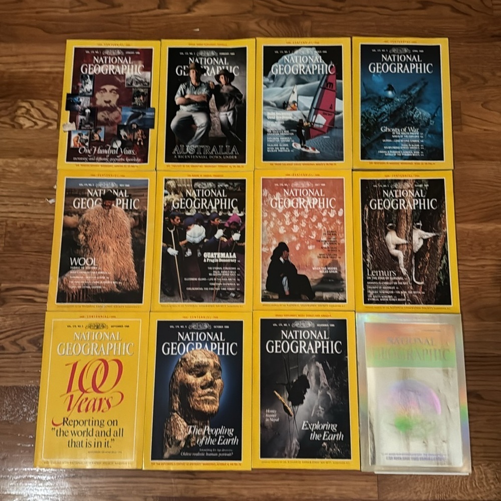 National Geographic Complete 1988 Issues and Maps